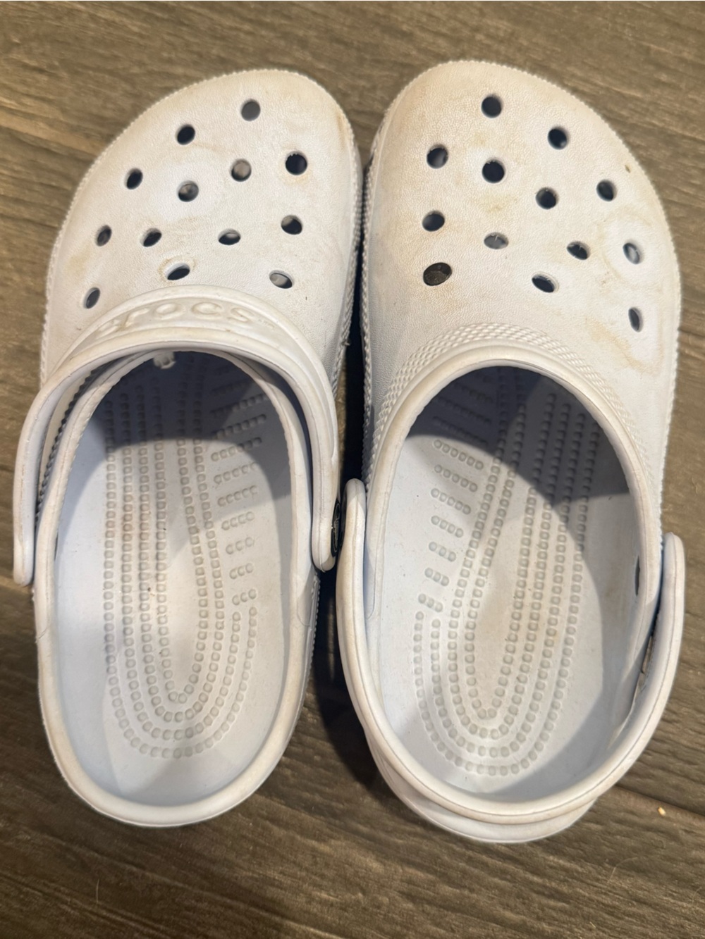 CROCS Kids Light Blue Slip-On Clogs with Heel Strap Y2